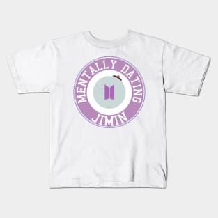 Mentally dating BTS Jimin logo Kids T-Shirt